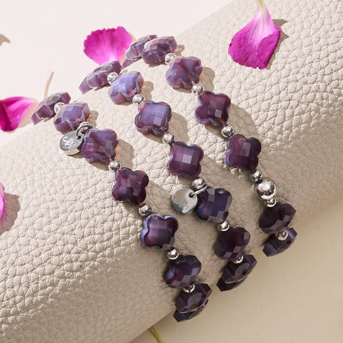 Bracelet Trèfle | Printemps Violet